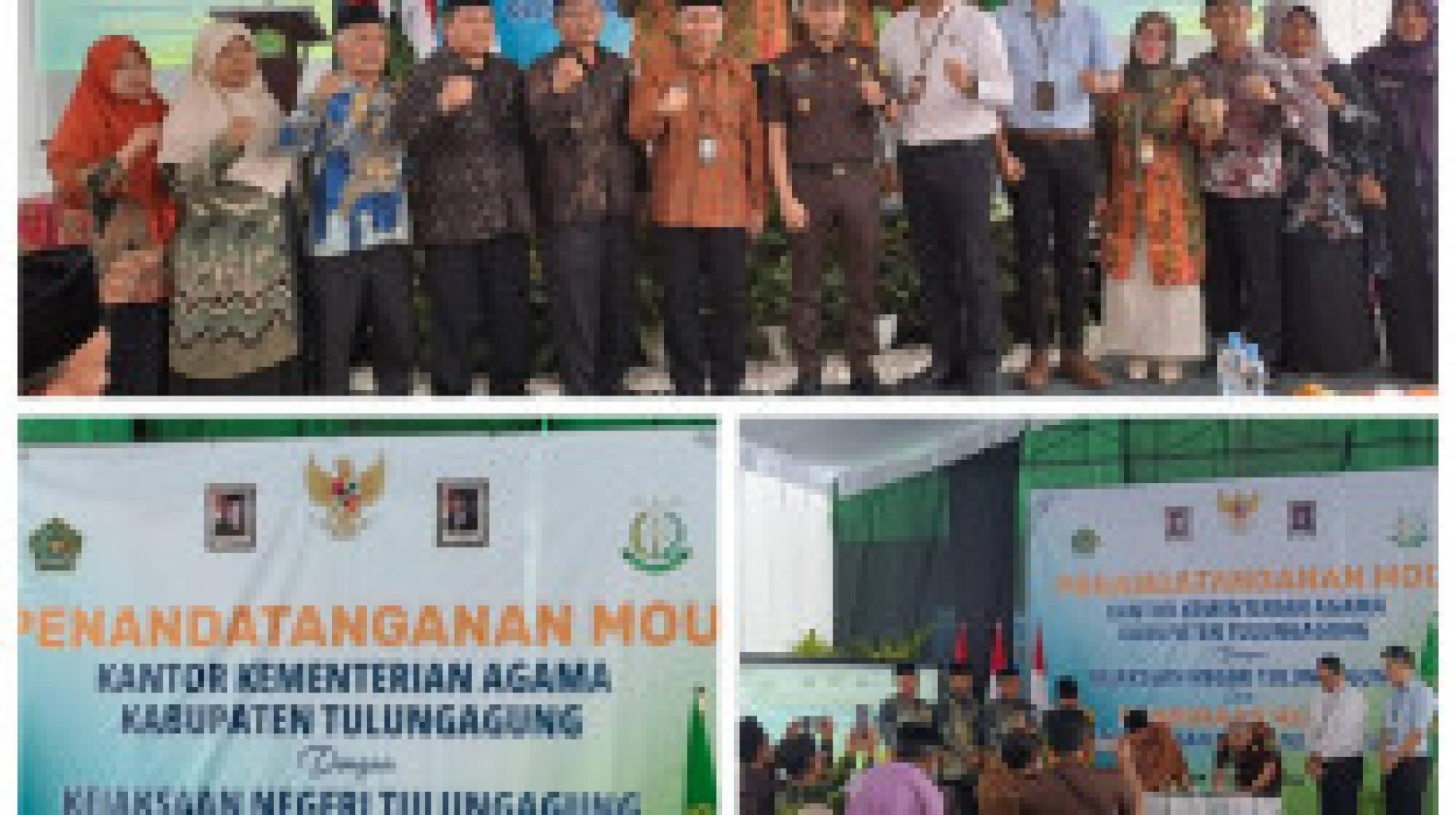MTsN 4 Tulungagung Hadiri Acara Penandatanganan MOU Kantor Kemenag dengan Kejaksaan Negeri Kabupaten Tulungagung dan Pembinaan Hukum